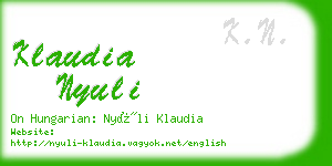 klaudia nyuli business card